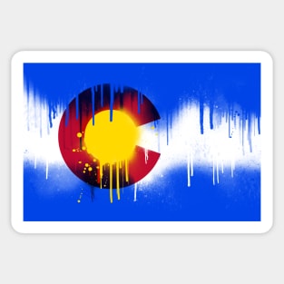 Drippy Colorado State Flag Sticker